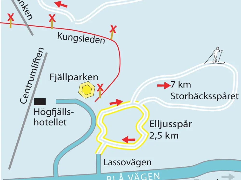 Skidspår i Hemavan