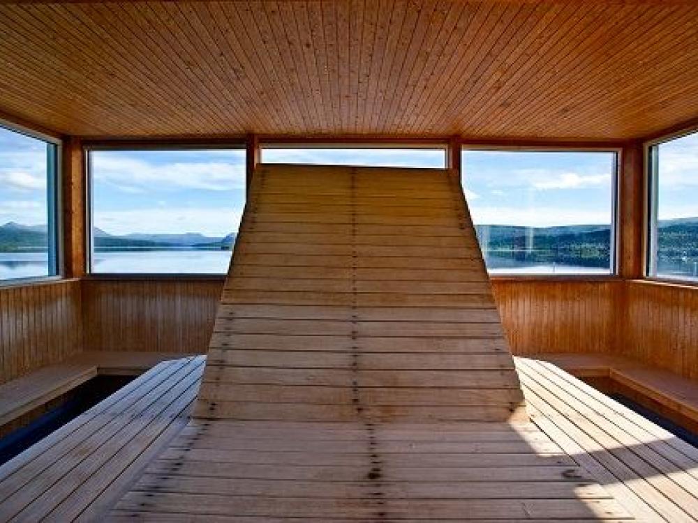 Panorama sauna at Tärnaby Fjällhotell
