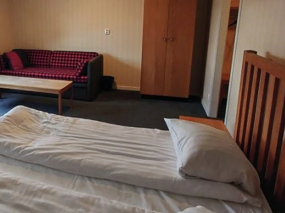 Dubbelrum annex med bäddsoffa