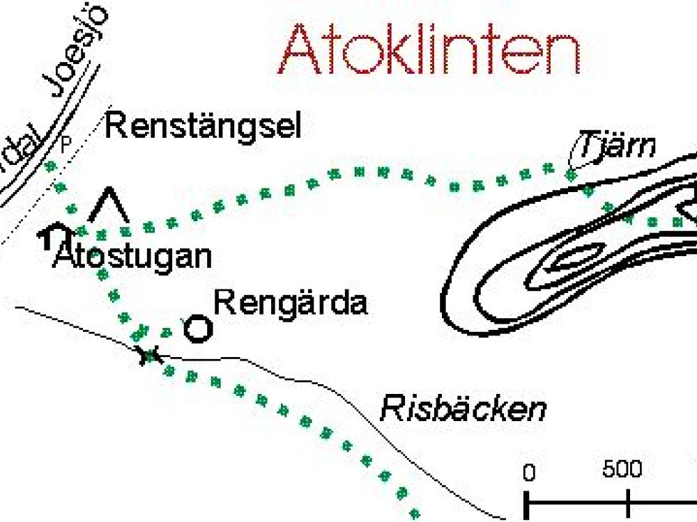 Karta över Atoklimpens område